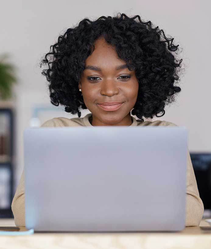 Woman with laptop